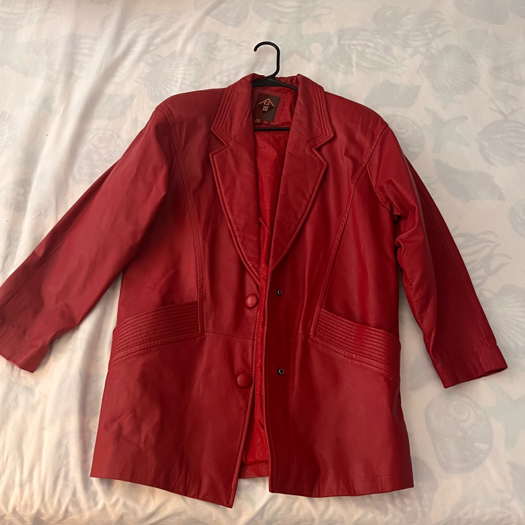 Vintage G3 Red Leather Coat